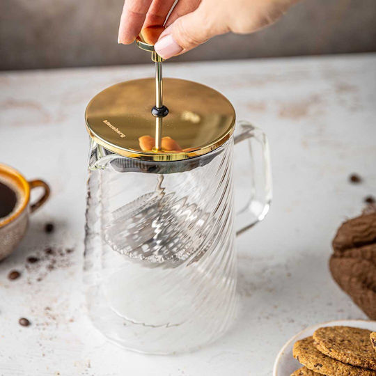 Klausberg Manual Filter Coffee Maker Stainless Steel Gold 1lt
