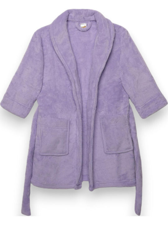Minerva Kids' Robe Winter Fleece Lavender Fleece