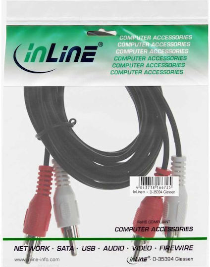 InLine Cablu 2x RCA de sex masculin - 2x RCA de sex masculin 5m 89938