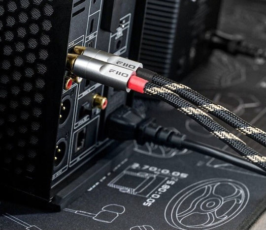 FiiO LR-RCA4S Аудио Кабел Черен 800мм Φ6.5мм RCA