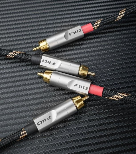 FiiO LR-RCA4S Аудио Кабел Черен 800мм Φ6.5мм RCA