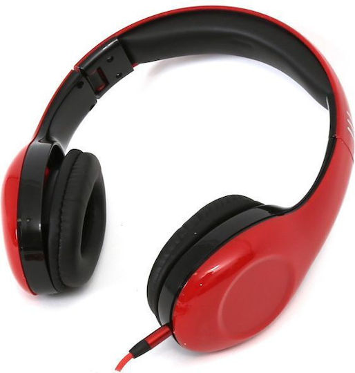 Platinet Freestyle On Ear Căști Multimedia cu microfon și conexiune USB-A în culoarea Roșu