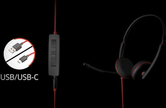 Poly Blackwire C3210 On Ear Multimedia Ακουστικά με μικρόφωνο και σύνδεση USB-A