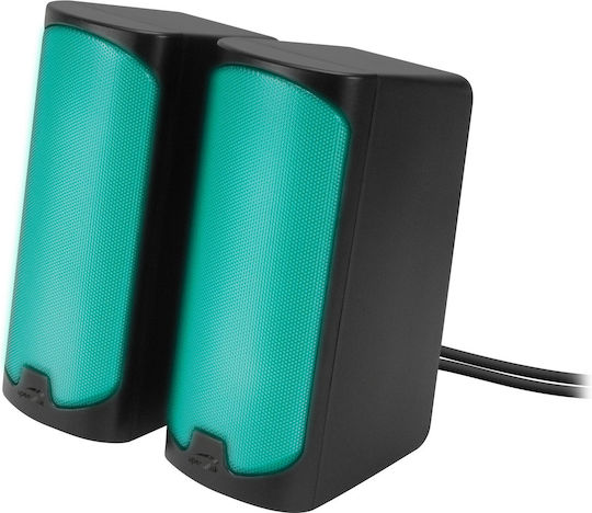 SpeedLink Tonos Компютърни тонколони 2.0 с RGB осветление и мощност 12W в Черен цвят