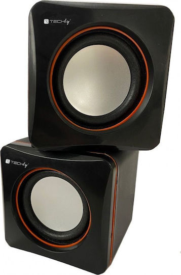 Techly SP-320ETY Computerlautsprecher 2.0 mit Leistung 3W in Schwarz Farbe