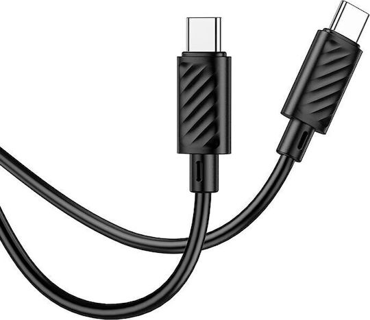 Hoco X88 USB 2.0 Cable USB-C male - USB-C 60W PD Μαύρο 2m