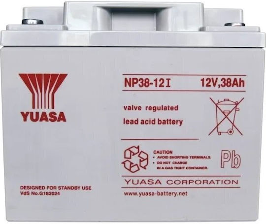 Yuasa Μπαταρία UPS με Χωρητικότητα 38Ah και Τάση 12V NP38-12 1τμχ