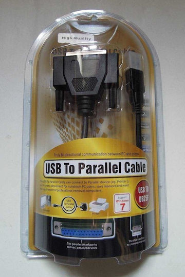 Καλώδιο Usb Premiumcord Usb-a Db-25 1 M Μαύρο Kuprint2