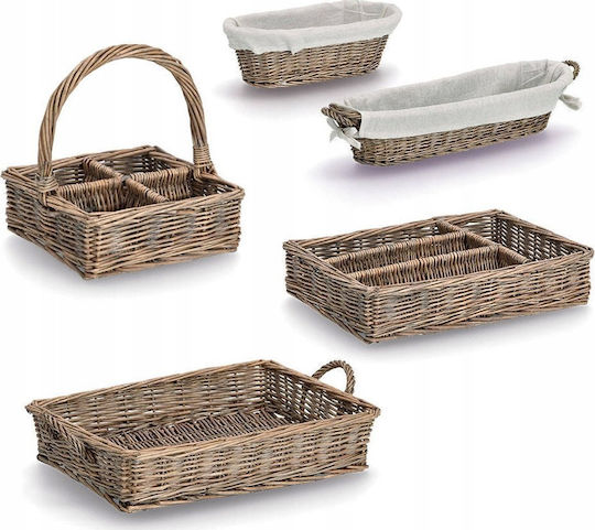 Zeller Decorative Wicker Tray Rectangular 41x30x8cm