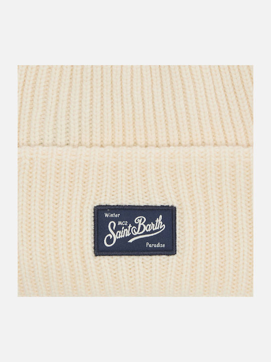 Beanie Unisex Beanie Knitted in Beige color