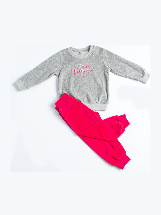 Dreams by Joyce Kids Nightwear Winter Cotton Gray Princess