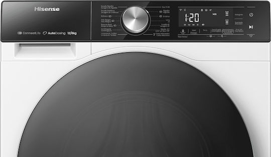Hisense Mașină de spălat cu uscător 12kg/8kg Cu aburi 1400 Rotiri cu Wi-Fi