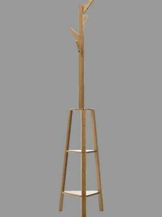 5Five Freistehender Kleiderständer Hölzernes Beige 38x38x177cm