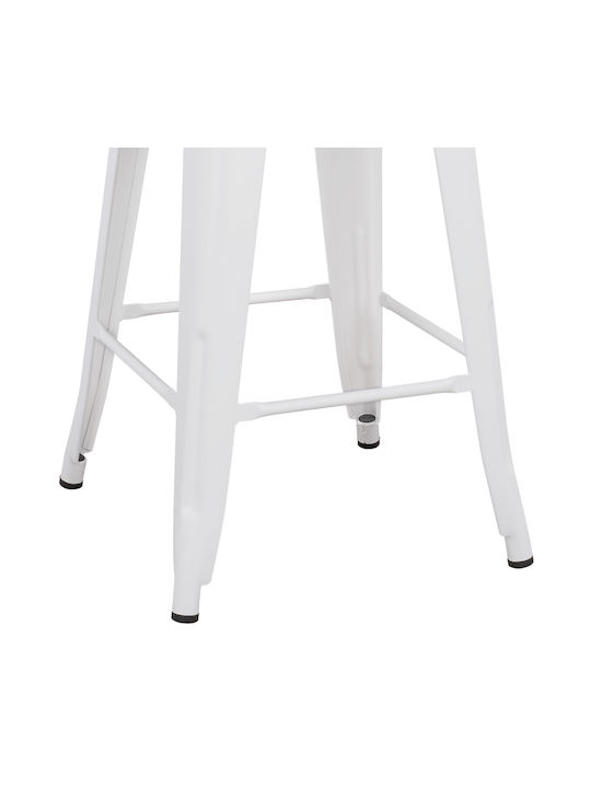 Stool for Bar Outdoor MELITA White 43x43x67cm