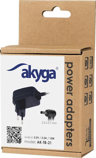 Akyga Universal Τροφοδοτικό 5V 2A με Ισχύ 10W (AK-TB-21)