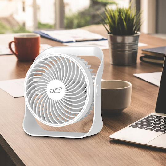 Kabelloses Schreibtischventilator USB 5W Weiß