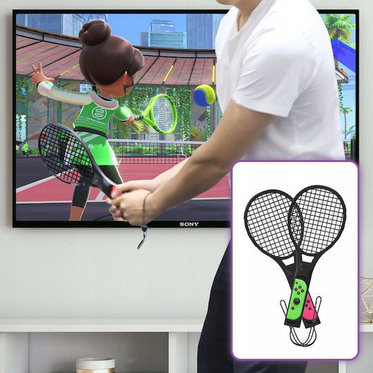 Jys Set 12x Sport Accessories Kit for Switch / Switch OLED in Black color