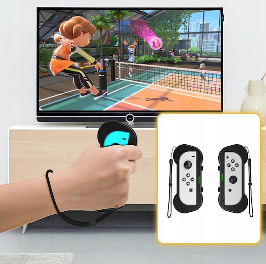 Jys Set 12x Sport Accessories Kit for Switch / Switch OLED in Black color
