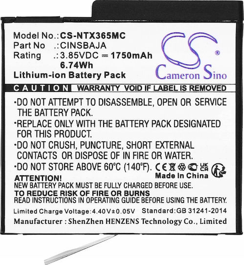 Cameron Sino Battery Cinsbaja Type Battery Cameras Insta360 Insta 360 Ace Ace Pro Cs-ntx365mc