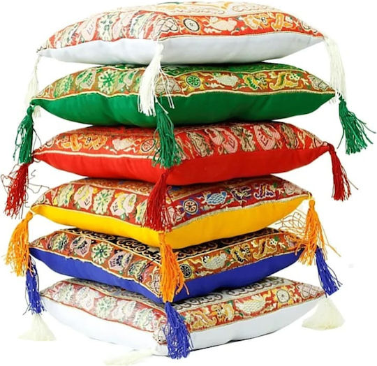 Meditation Bowl Support Cushion 20cm Deluxe Double Dorje Red