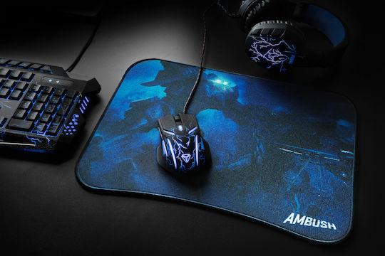 Yenkee Ambush Gaming Mouse Pad Large (400mm) Blue YPM-3009P