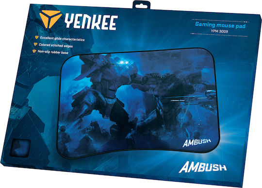 Yenkee Ambush Gaming Mouse Pad Large (400mm) Blue YPM-3009P
