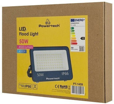Powertech Waterproof LED Floodlight 50W Natural White 4000K IP66