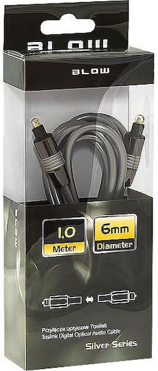 Blow Optical Audio Cable TOS male - TOS male Γκρι 1.5m (DM-0571)