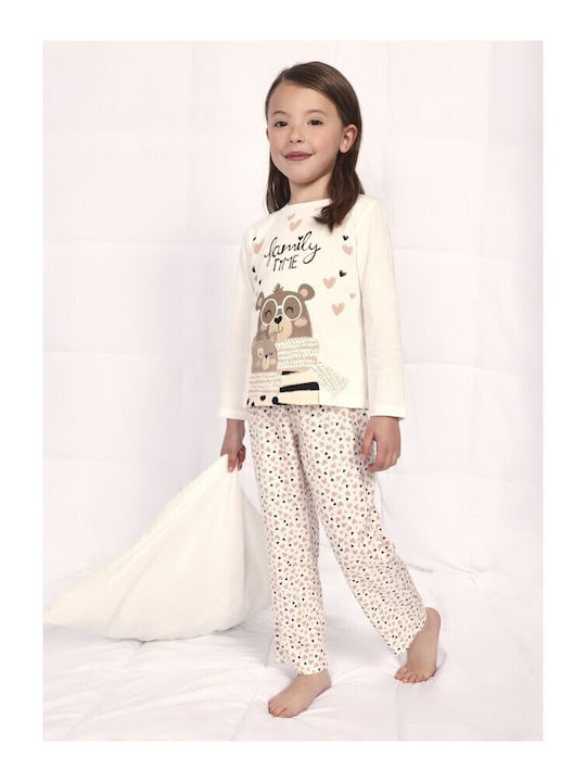 Mayoral Kids' Pajamas Winter Ecru