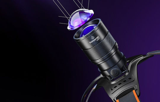 Superfire Επαναφορτιζόμενος Φακός Κεφαλής LED UV IP44 Superfire