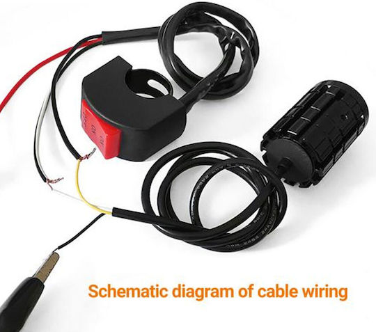 Set Mini Waterproof Motorcycle Projector Lights 12v-24v Ip65 2 Lighting Shades Cool White Yellow On On Off Switch Lh-0182 Black