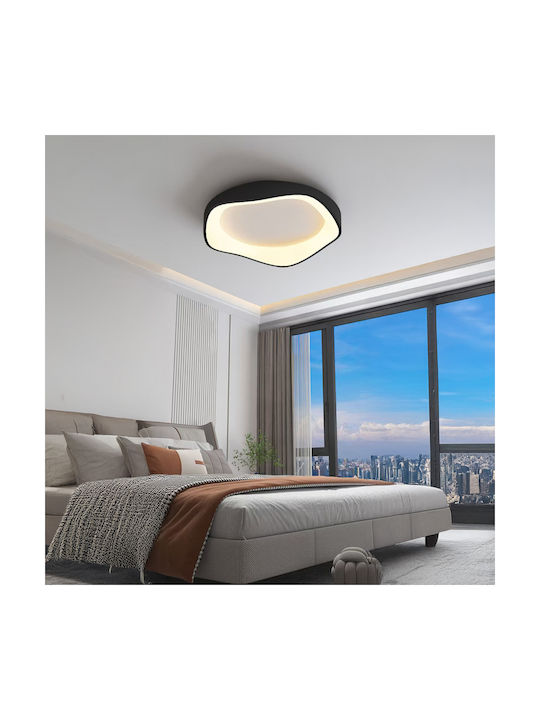 Keskor Plafonieră de Tavan 48buc Neagră cu LED Integrat