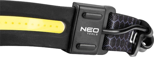 Neo Tools Lumină de lucru și de sit, cu baterie Lanternă Frontală LED IPX4 cu Luminozitate Maximă 400lm