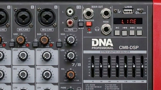 DNA CM8-DSP Ψηφιακή Κονσόλα 8 Καναλιών / 15 Εισόδους XLR & Bluetooth