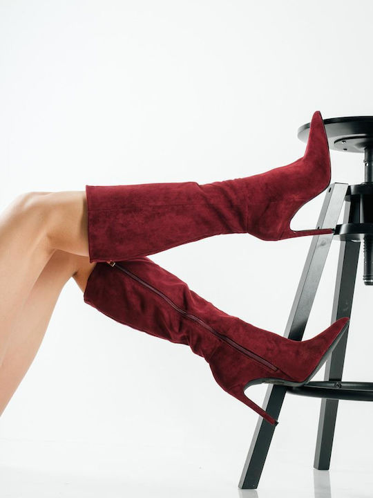 Cizme dama Burgundy
