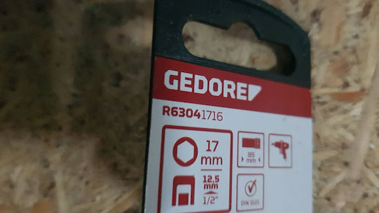 Gedore Pneumatic Hexagon Socket with Frame Host 1/2" Diameter 1/2"