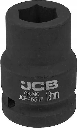 Jonnesway Long Impact Socket 6-Point 1/2" 18mm Cr-Mo