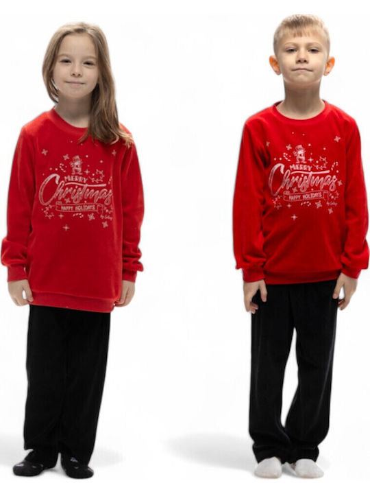 Galaxy Pijama pentru copii De iarnă Din bumbac red