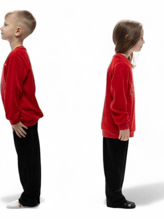 Galaxy Kids' Pajamas Winter Cotton red