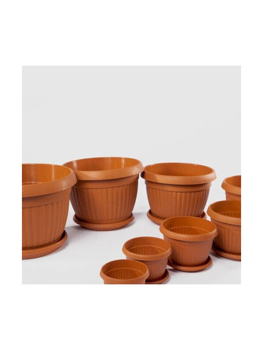 Sterk Γλάστρα Πλαστική Brown 41x41εκ.