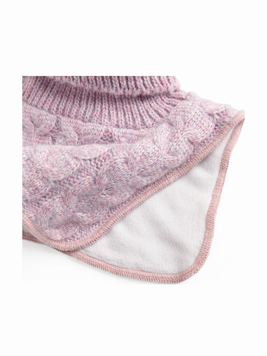 Kinder Mütze Set Gestrickt Lila 2Stück