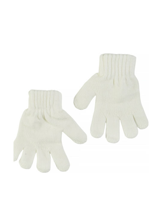 Kinder Mütze Set mit Handschuhe Gestrickt Beige