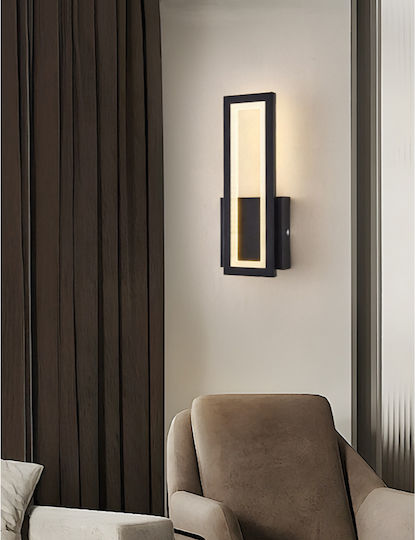 ArkoLight Leuchte Wand mit Integrierter LED und Neutralweißes Licht Schwarz