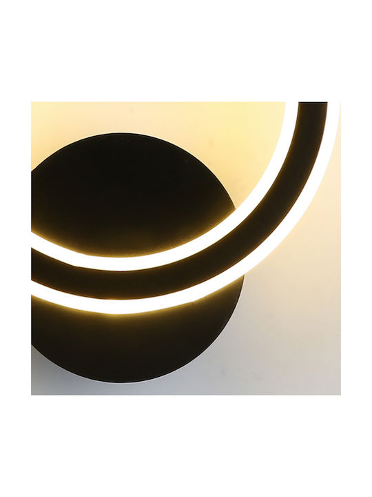 ArkoLight Leuchte Wand mit Integrierter LED und Neutralweißes Licht Schwarz 20cm