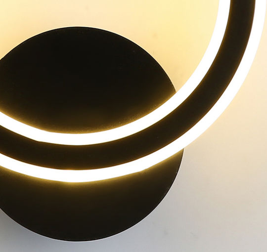 ArkoLight Lamp Wall with Integrated LED and Natural White Light Black 20cm