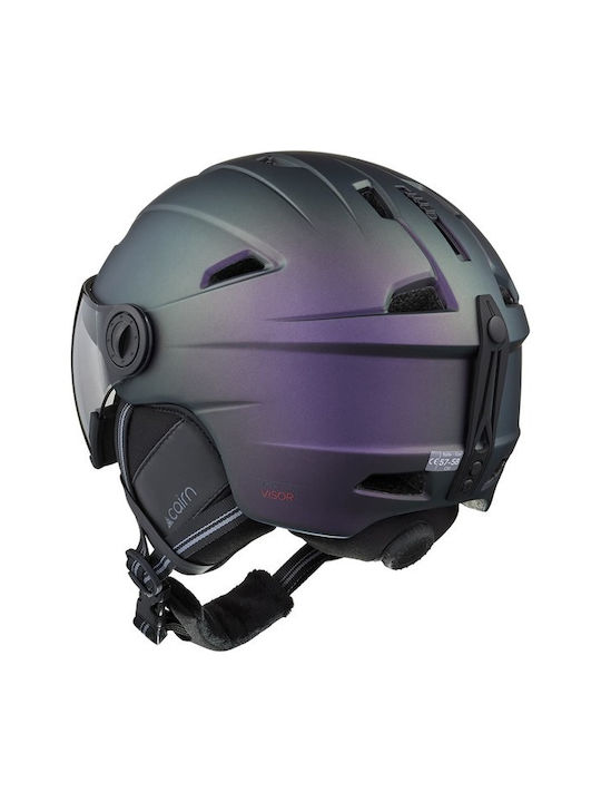 Cairn Impulse Visor Ανδρικό Κράνος για Σκι & Snowboard σε Μαύρο Χρώμα