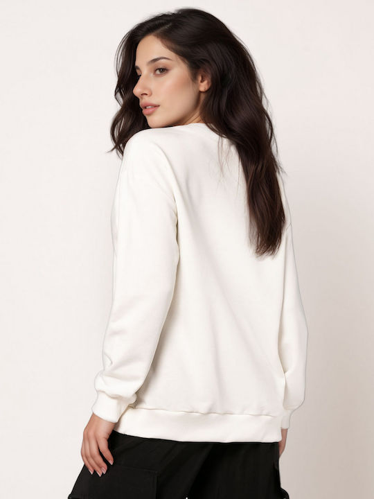 Damen Sweatshirt Ecru