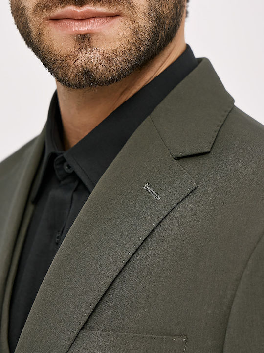Men's Winter Suit Slim Fit Olive