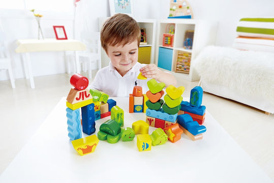Hape Cuburi Marine Life Din Lemn Pentru 2+ Ani 48 Bucăți
