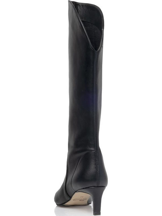 Synthetic Leather Medium Heel Women's Boots Brown